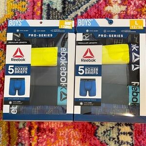 Reebok Pro-Series Boys' Boxer Briefs - Blue, Black, Yellow (size 12/14)